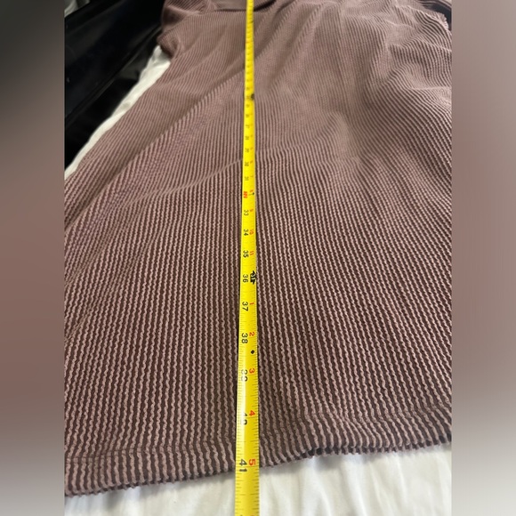 White Birch Ribbed Knee Length Sweater Dress with Peekaboo Plus Size - Picture 7 of 8